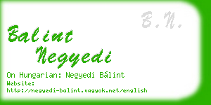 balint negyedi business card