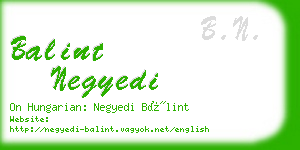 balint negyedi business card